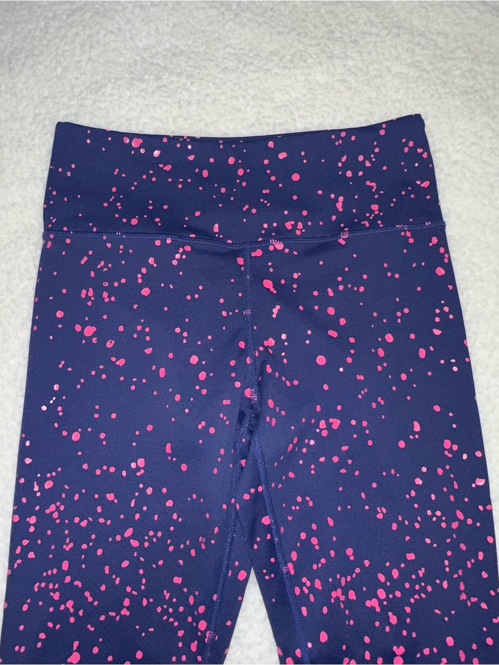 ZYIA Active Navy Blue Leggings with Pink Dots (Size 6-8) - Picture 8 of 8